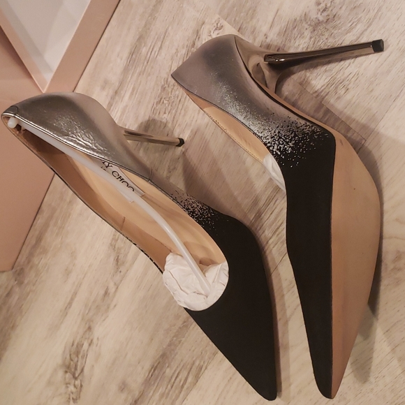 Jimmy choo size 39 color sliver and black suede and leather - Picture 2 of 7